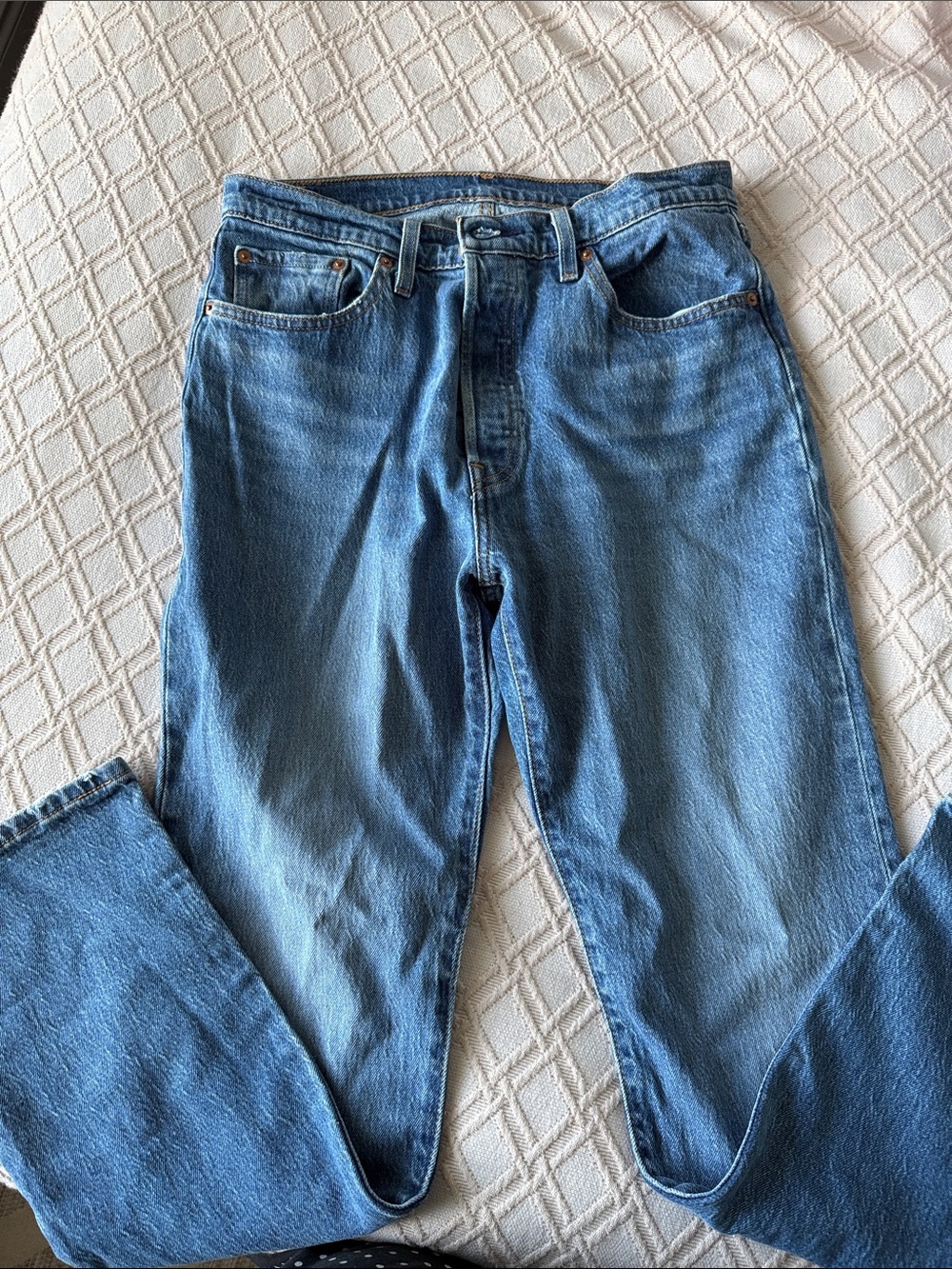 Women's Straight-Leg Blue Denim Jeans